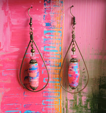 Big Pink 2 Art Earrings