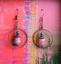 Big Pink 3 Art Earrings