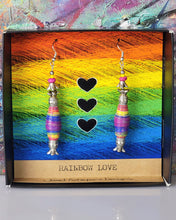 Rainbow Love #4 Art Earrings