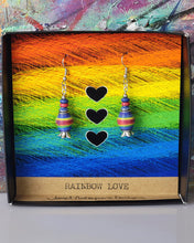 Rainbow Love #3 Art Earrings