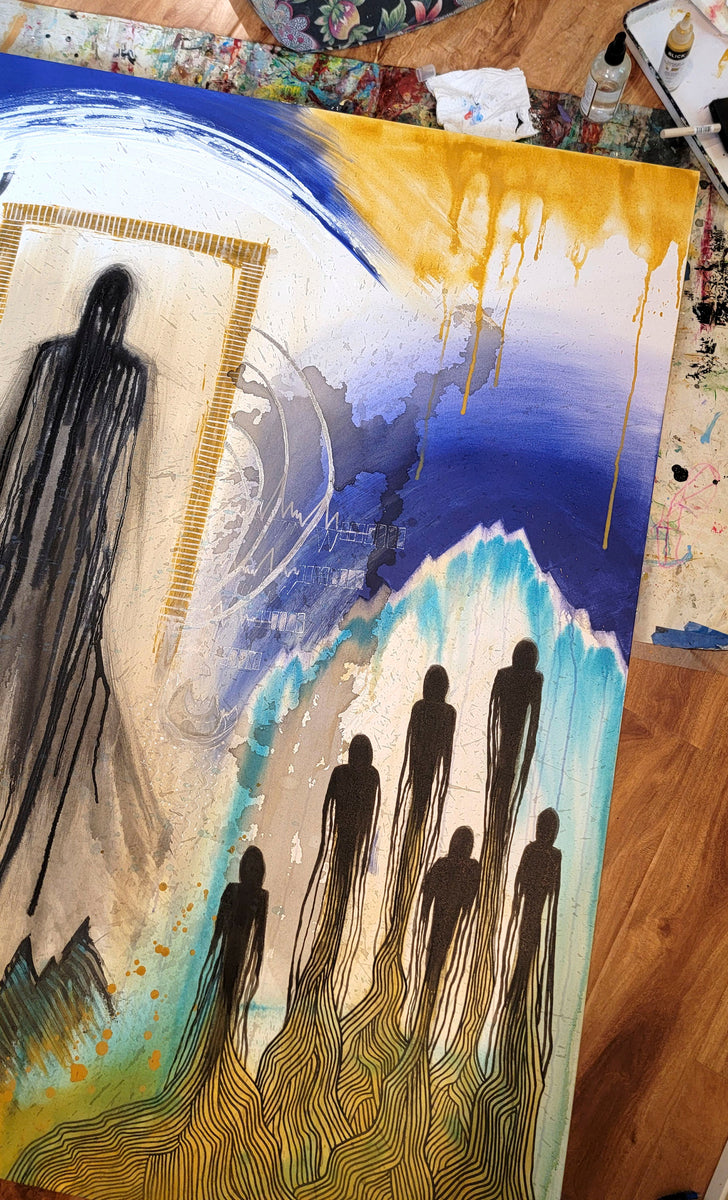 Shadow People Original Canvas – Janet Antepara Designs