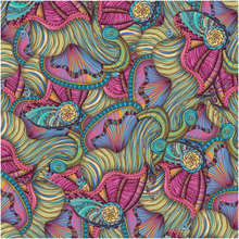 Mermaid Seashells Pattern Art Print