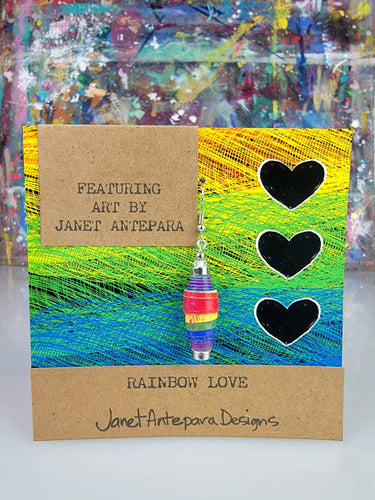 Rainbow Love #1 Single Art Earring