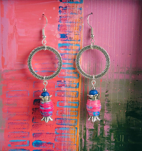 Big Pink 1 Art Earrings