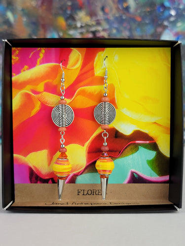 Flores 2 Art Earrings