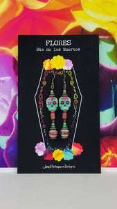 Dia de los Muertos-Tres, Art Earrings