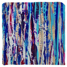 Silver Streak Throw Pillow