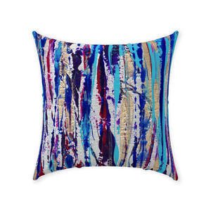 Silver Streak Throw Pillow