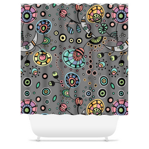 Funky Bloom Shower Curtain