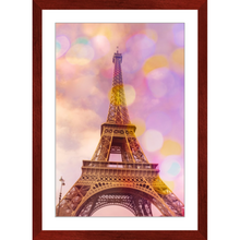 Eiffel Tower Sunset Framed Art Print
