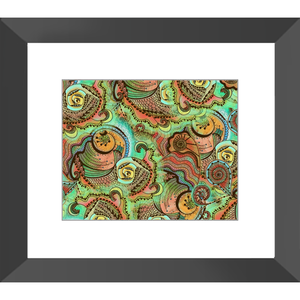 Cornucopia Pattern Framed Art Print