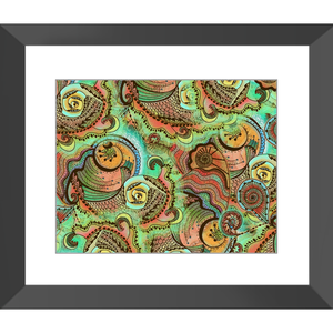 Cornucopia Pattern Framed Art Print