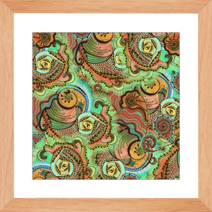 Cornucopia Pattern Framed Art Print