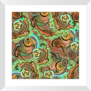 Cornucopia Pattern Framed Art Print