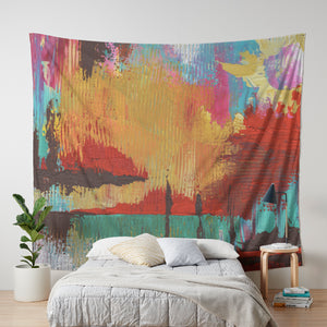 Fire in the Sky Wall Tapestry