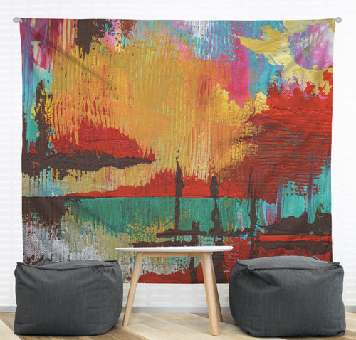 Fire in the Sky Wall Tapestry