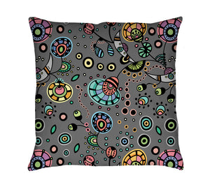 Funky Bloom Throw Pillow