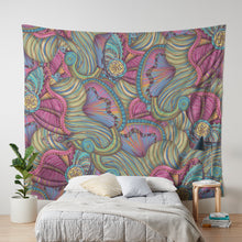 Mermaid Seashells Pattern Wall Tapestry