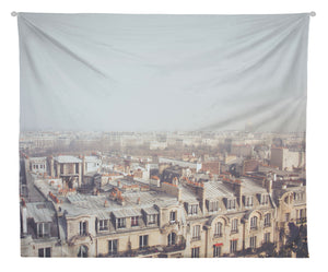 Paris Morning Rooftops Wall Tapestry