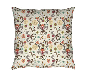 Wired Flower Pattern Throw Pillow