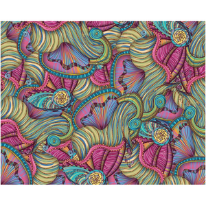 Mermaid Seashells Pattern Art Print