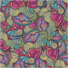 Mermaid Seashells Pattern Art Print