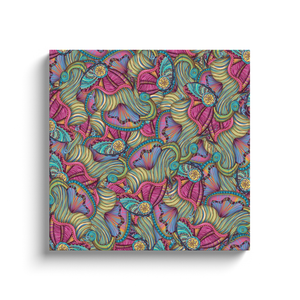 Mermaid Seashells Pattern Canvas Reproduction